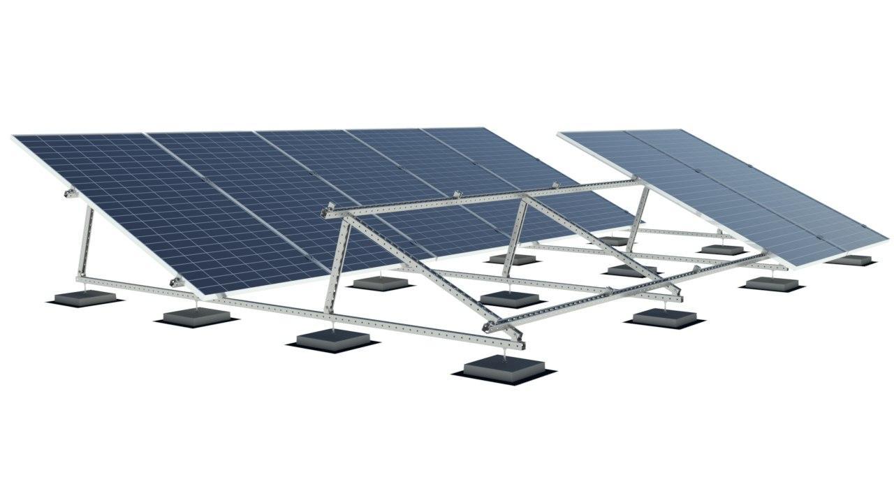 Баластна система кріплення сонячних панелей